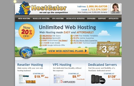 hostgator mejores servidores web joomla