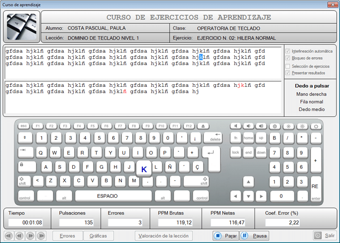 novoTyping STUDENT  curso de mecanografia online