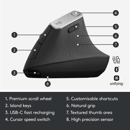 mejor raton ergonomico - Logitech MX Vertical