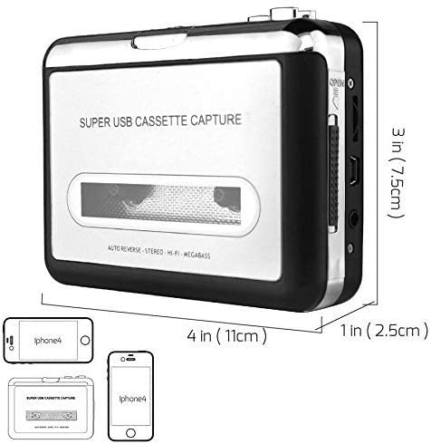 DIGITNOW! USB Convertidor y Reproductor de Cinta casetes
