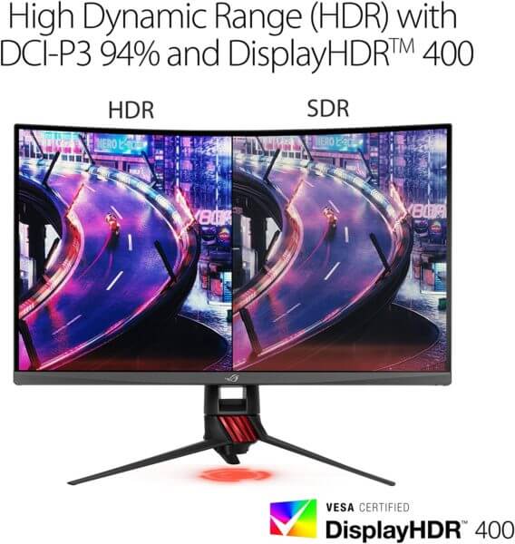 ASUS ROG Strix XG32VQR - mejor Monitor de Gaming HDR curvo de 32 pulgadas