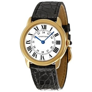Reloj Cartier W6700355 Ronde Solo con correa de cocodrilo para mujer