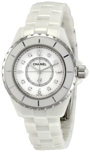 Reloj de mujer Chanel H2422 J12 con esfera de diamantes