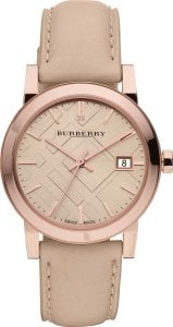 Reloj Burberry de mujer BU9109 con correa de piel beige