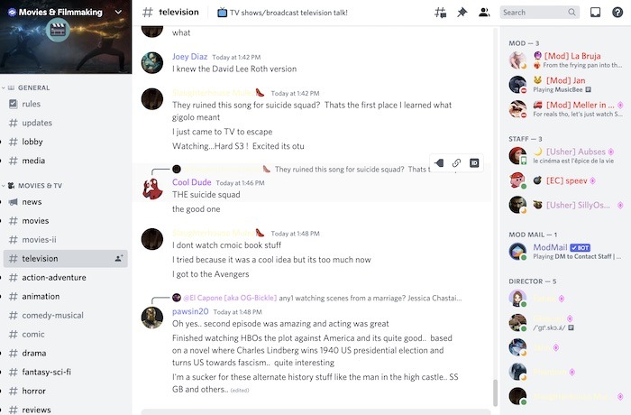 Mejores servidores de Discord Películas Cine