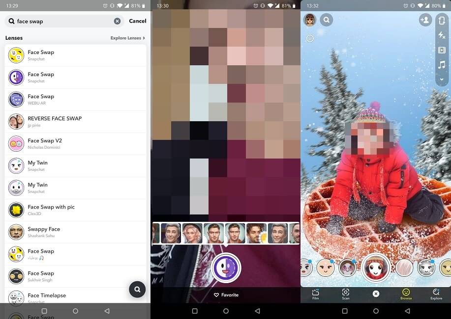 Las mejores aplicaciones de intercambio de caras Android Snapchat