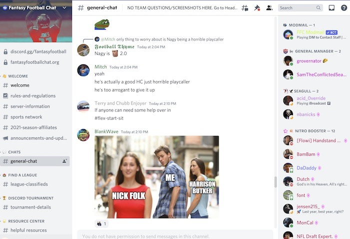 Los mejores servidores de Discord Chat de Fútbol Fantasía