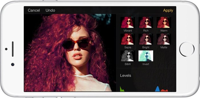 Una captura de pantalla de la interfaz de la aplicación de retoque fotográfico Pixelmator