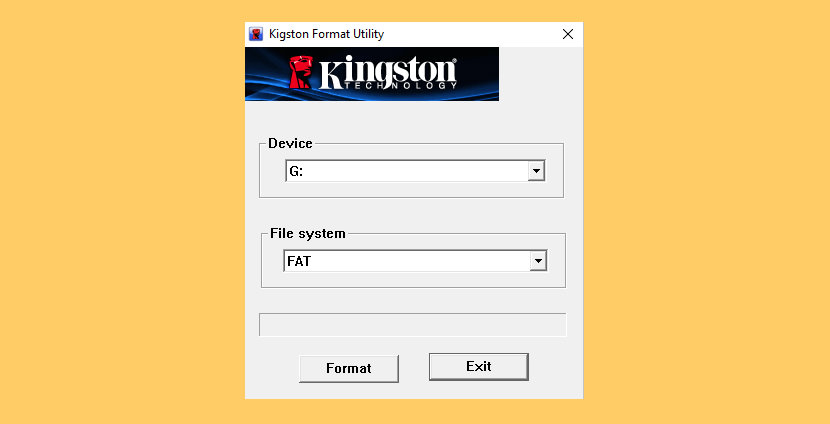 Herramienta de formato USB de Kingston