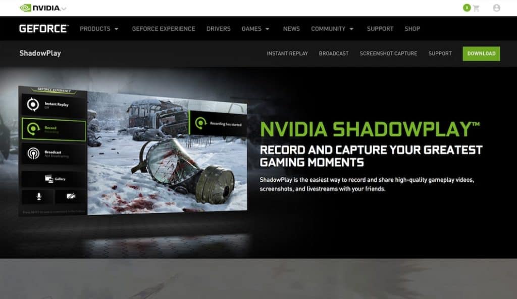 Captura de pantalla NVIDIA Shadowplay