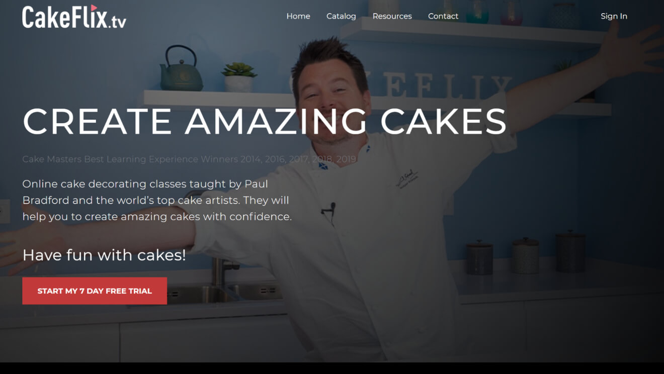 cakeflix tv landing page