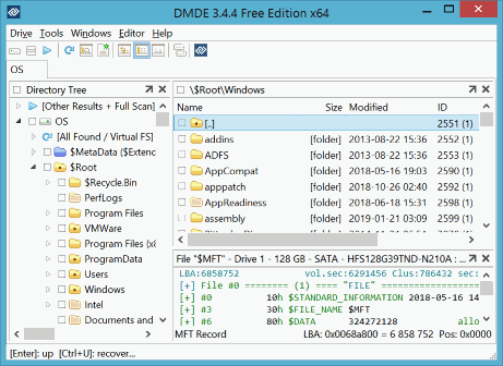 Editor de discos DM y software de recuperación de datos