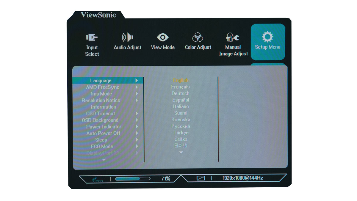 ViewSonic XG2405 OSD 6