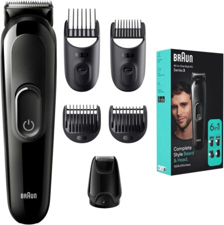 6 Mejores recortadores de barba o barberos 24 Braun Recortadora Todo En Uno Series 3 MGK3420 -