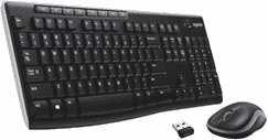 02 Logitech MK270 Combo de ratón y teclado inalámbrico para Windows