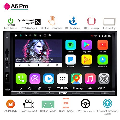 ATOTO A6 Android Car Navigation Stereo with Double Bluetooth & Phone Fast Charge - PRO A6Y2721PRB-G 2GB / 32GB 2DIN In dash Entertainment Multimedia Radio,WiFi,Gesture Operation, support 256G SD &más