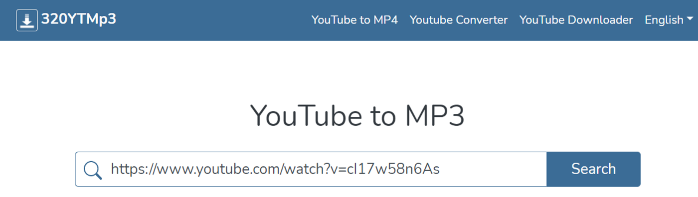 cómo convertir Youtube a MP3 con 320YTmp3_paso 1