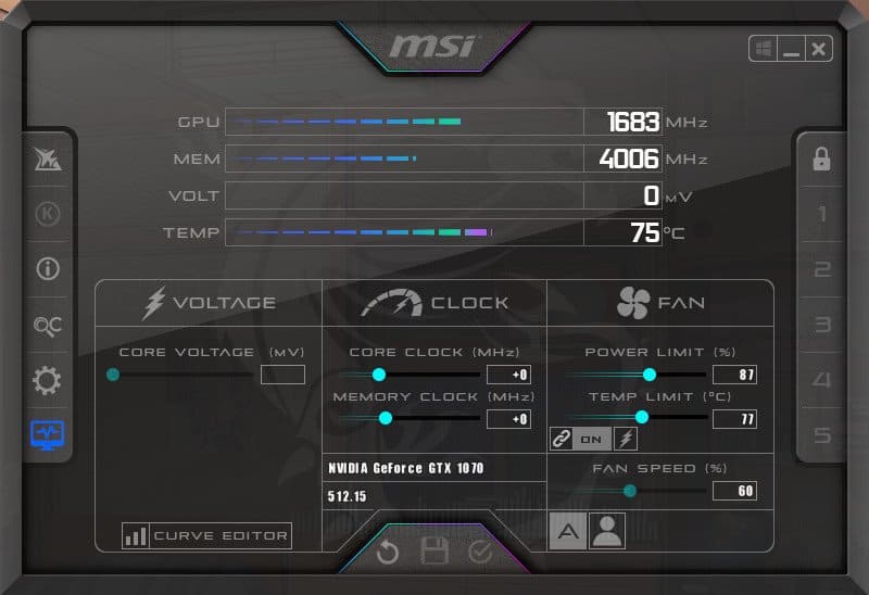 Cambio de velocidad de la GPU-1
