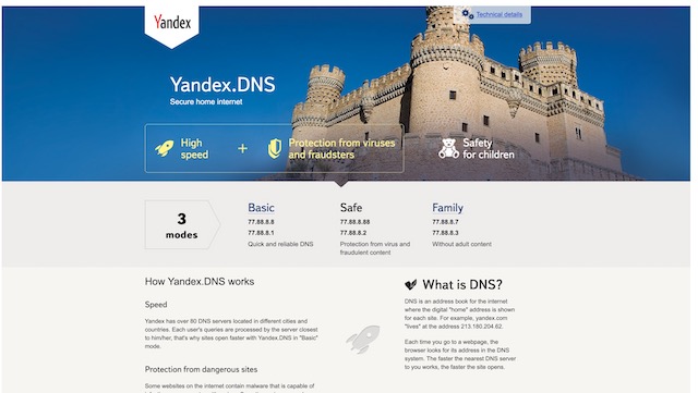 12. DNS de Yandex