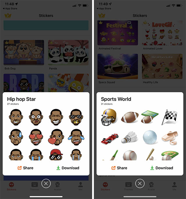 rainbowkey emoji app para iphone