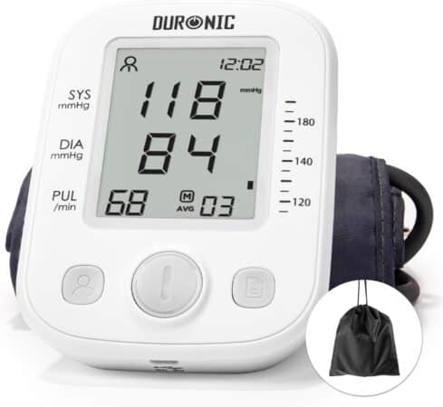 6 mejores tensiómetros de brazo eléctricos OCU 23 Duronic BPM200 Tensiómetro de Brazo Eléctrico con detección de arritmias