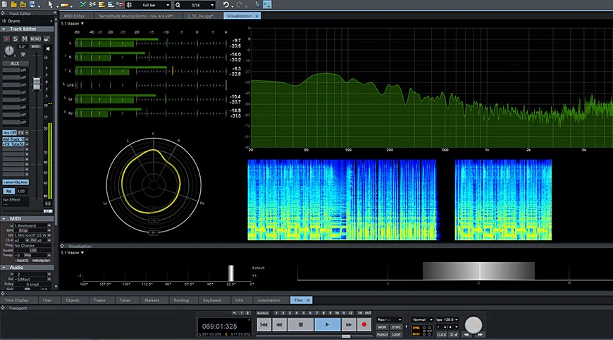 Software de edición de audio Magix Samplitude Pro X