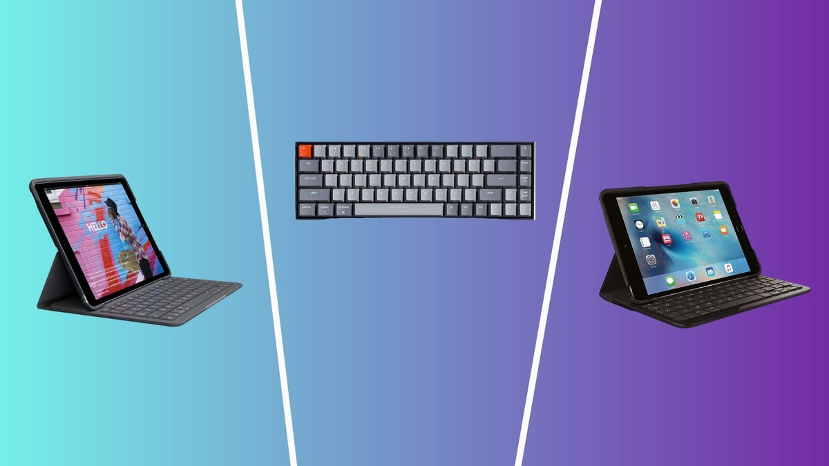 los mejores teclados para tablet ipad incluyendo la funda slim folio de logitech, el teclado mecánico keychron k6 y la funda focus de logitech para ipad mini