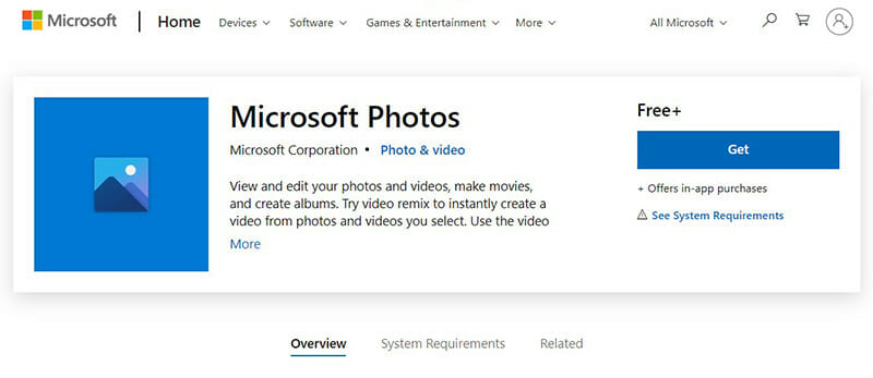 Microsoft Photos es un editor de fotos gratuito que también edita vídeos
