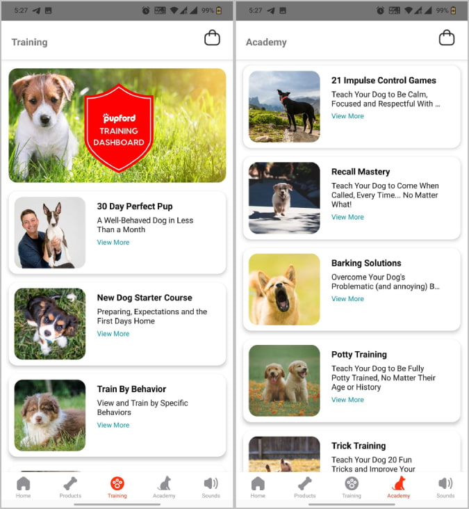 app de adiestramiento canino pupford