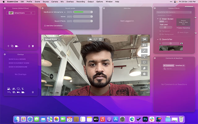 ecamm live webcam app para mac