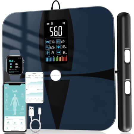 Lepulse Bascula Bioimpedancia 8 Electrodos, Digital Bascula Grasa Corporal