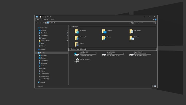 Tema Eva Gris en Windows 10
