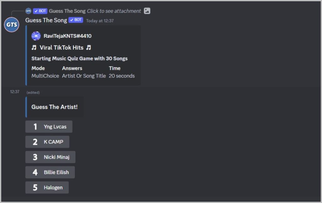6 mejores juegos de Discord para añadir a tu servidor 46 Adivina la Canción Bot Discord