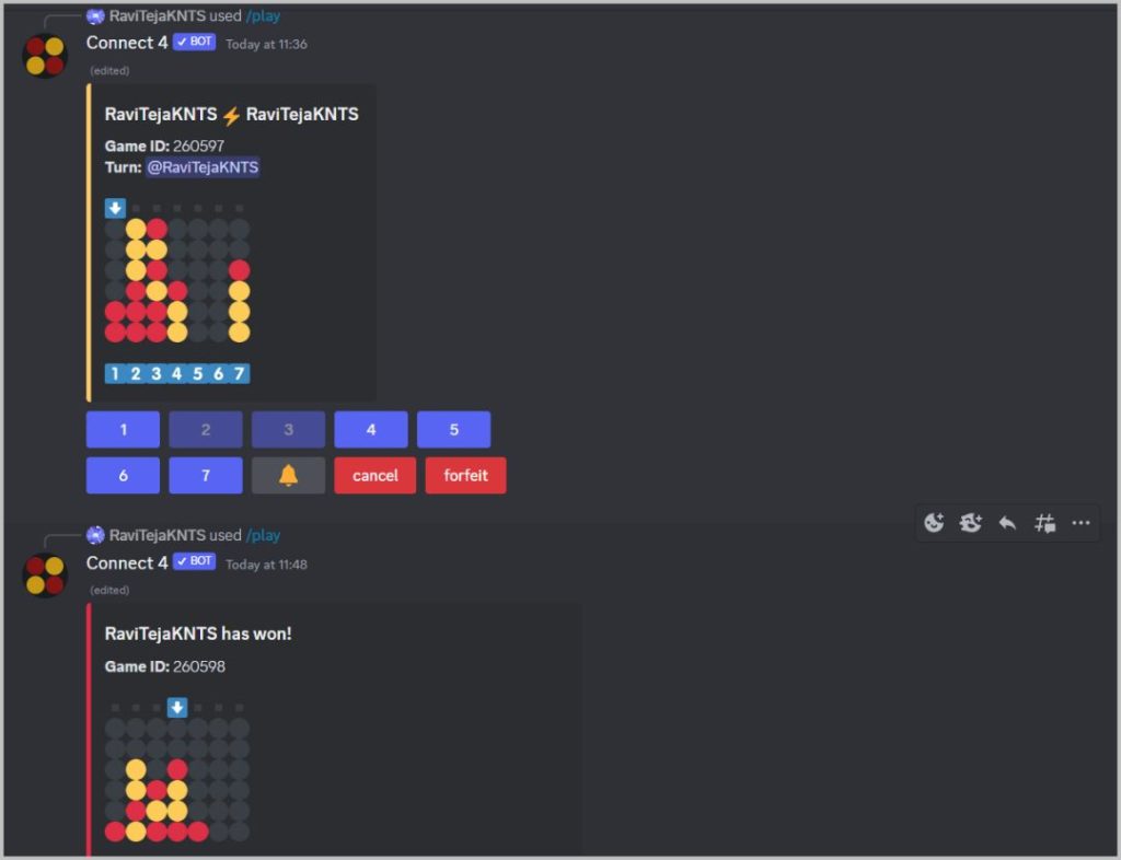 6 mejores juegos de Discord para añadir a tu servidor 52 Conecta 4 Discord Bot