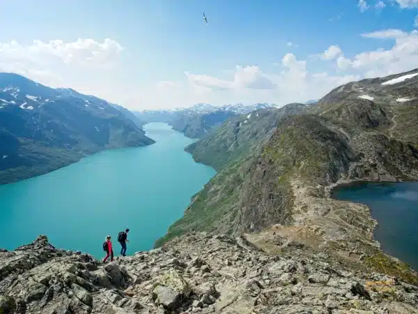 Bosques cubiertos de nieve: Senderismo inolvidable en Noruega 171 sendero Besseggen noruega