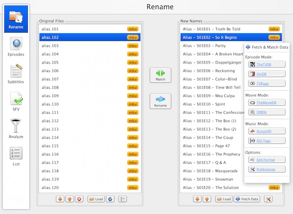 Plugin Filebot plex
