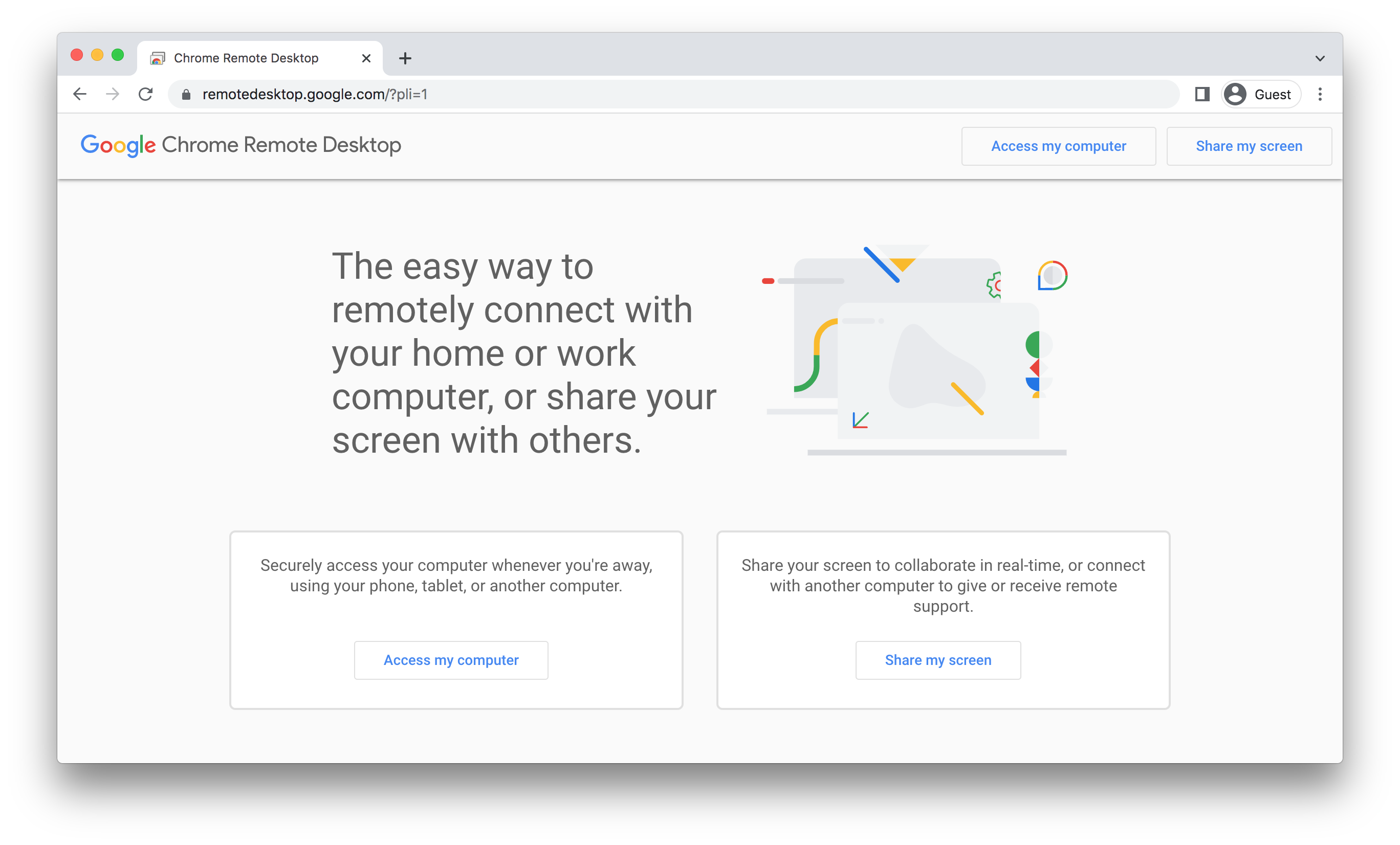 conexión remota con escritorio remoto chrome
