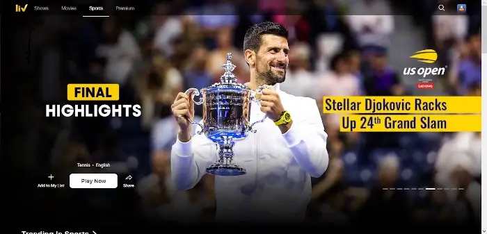 SonyLiv - Sitios de streaming de deportes