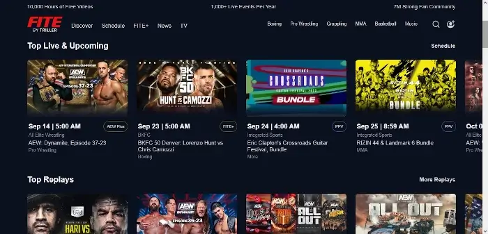 FITE - Sitios de streaming deportivo