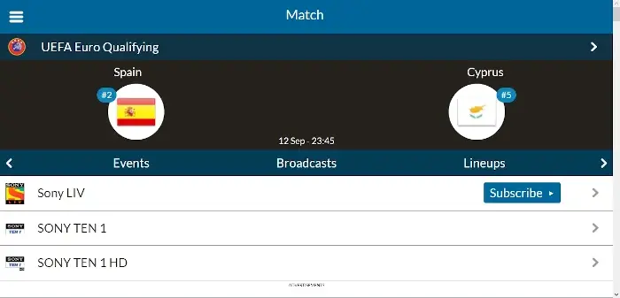 Televisión de fútbol en directo - Sitios de streaming de deportes