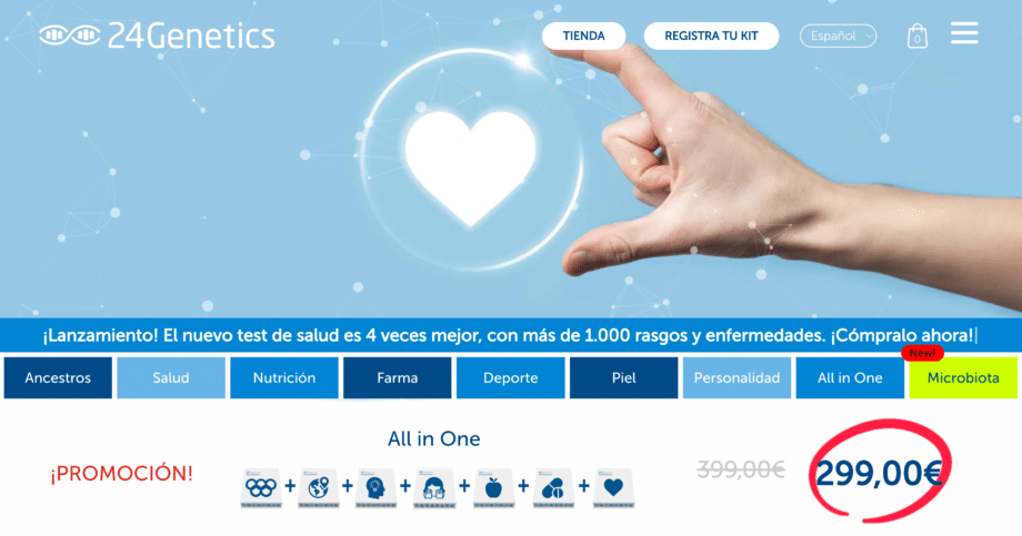 6 Mejores test genéticos de nutrición en Madrid 9 24Genetics - el mejor test genetico de nutricion de madrid