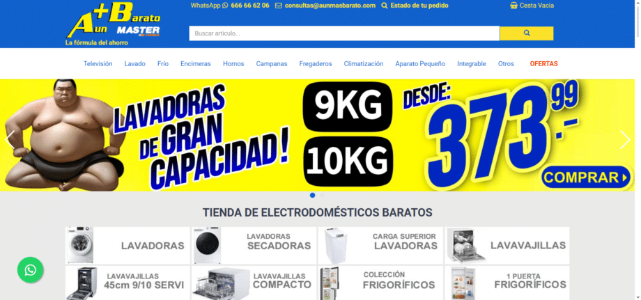 aun mas barato - la mejor tienda de electrodomesticos de barcelona