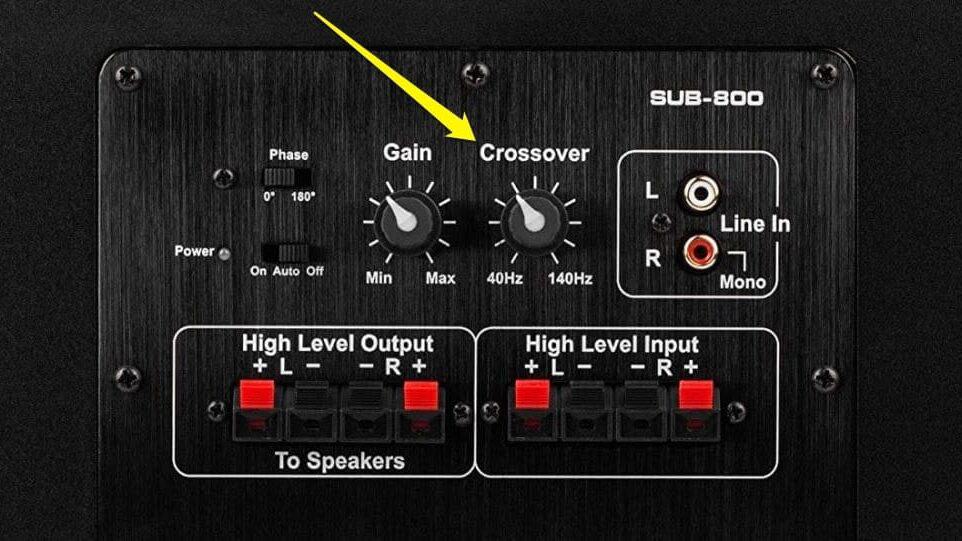 Configurar el cruce del subwoofer (ajustes)