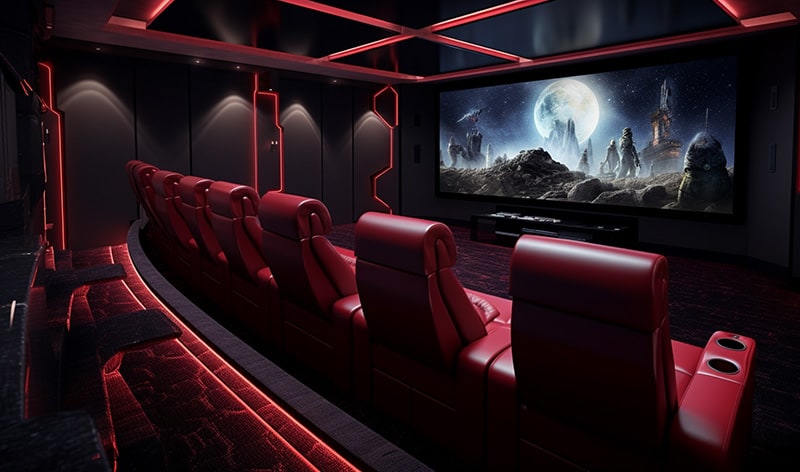 Una sala Cinemark XD con cómodos asientos reclinables