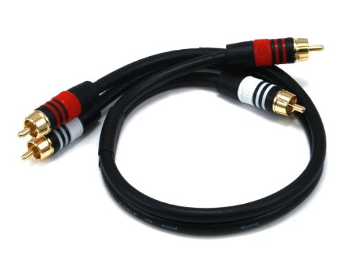 4 Formas De Conectar Una Barra De Sonido A La TV Sin HDMI Ni cable Óptico 13 Monoprice Cable M/M Premium de 2 conectores RCA/2 conectores RCA de 22AWG de 1,5 pies - Negro