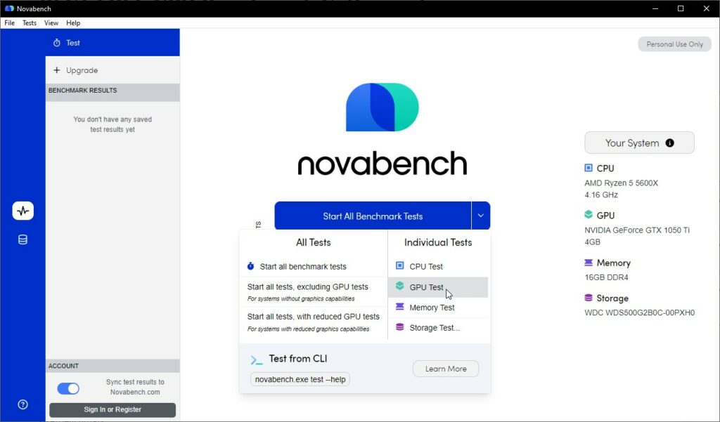 El mejor software Gratis para medir el rendimiento de tu GPU para PC 22 Novabench para la evaluación comparativa de la GPU