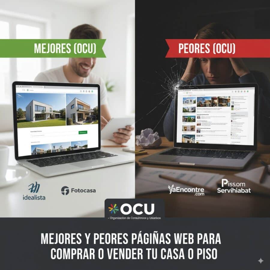 Mejores y peores páginas web para comprar o vender tu casa según la OCU 3 Mejores y peores paginas web para comprar o vender tu casa o piso segun la ocu