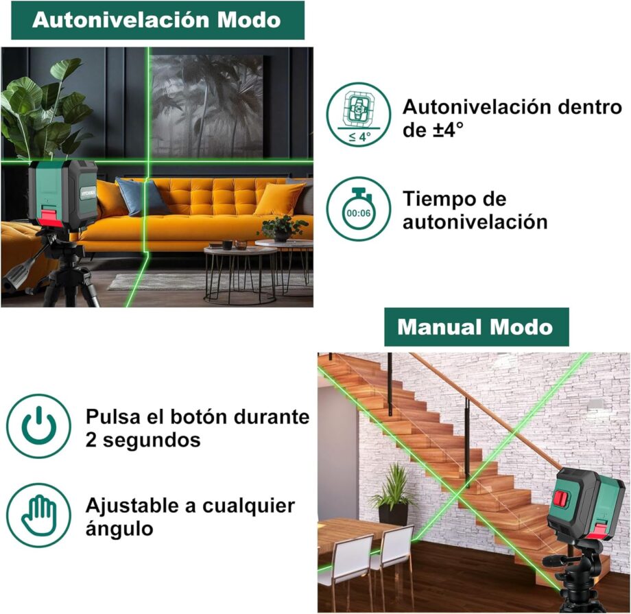 opiniones y review HYCHIKA Nivel Láser Autonivelante