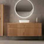 6 muebles de baño que destacan por su diseño, materiales y funcionalidad. Mueble de baño de madera maciza Bruntec Alpes